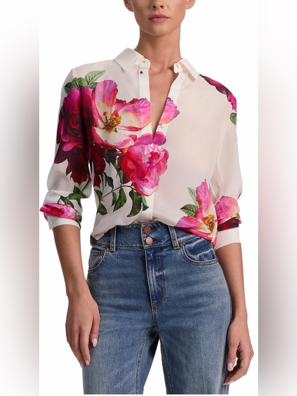 Alice + Olivia Willa Placket Top
